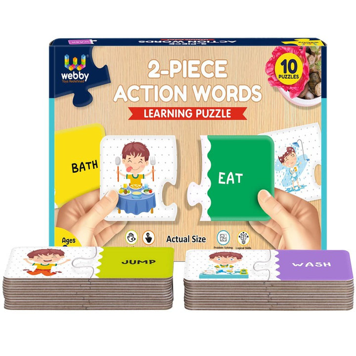 2 Pieces Learning Pack Jigsaw Puzzle - Action Word