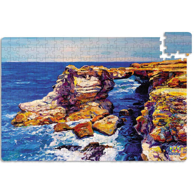 Sea Rocks Painting Jigsaw Wooden Puzzle, 252 Pieces