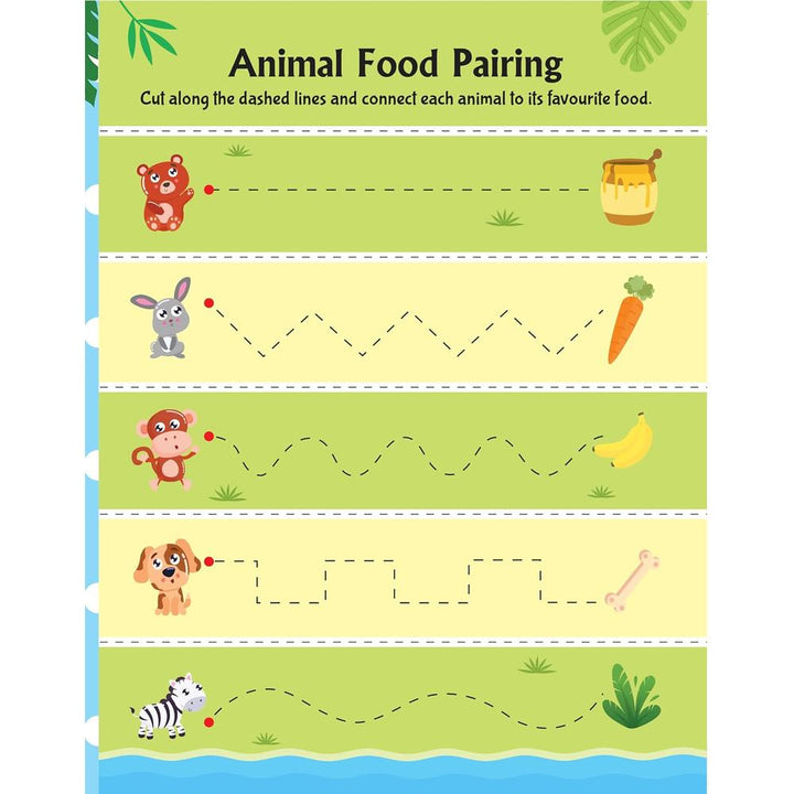 Dreamland Publications Animal Freinds Scissors Skills Activity Book with Child Safe Scissors, Games & Mask (4-7 Years)