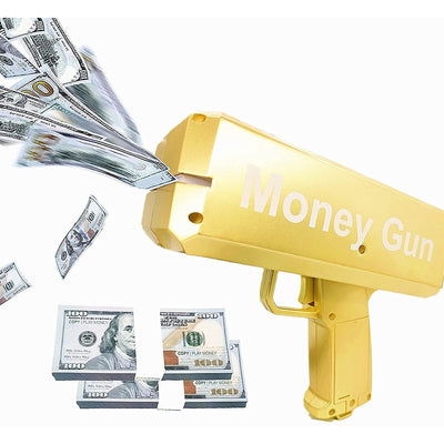Make It Rain Cash Spray Blaster For Birthdays and Party Games - Gold (COD Not Available)
