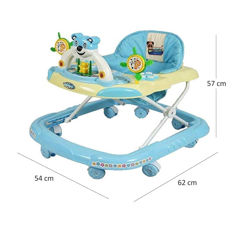 Baby Musical Walker - Foldable & Height Adjustable - Blue