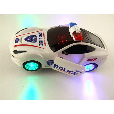 Bump and Go Police Car with Fun Flashing Light & Realistic Sounds  - Multicolor