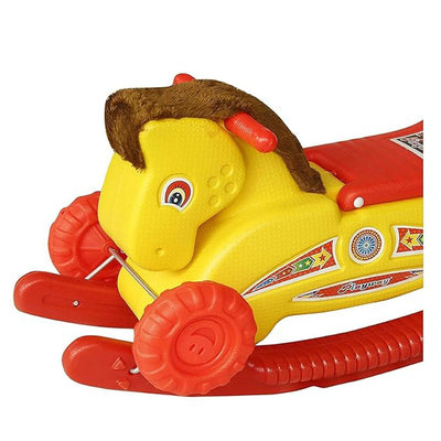 Ride-on Baby Mangolian Push Horse (Yellow & Red)