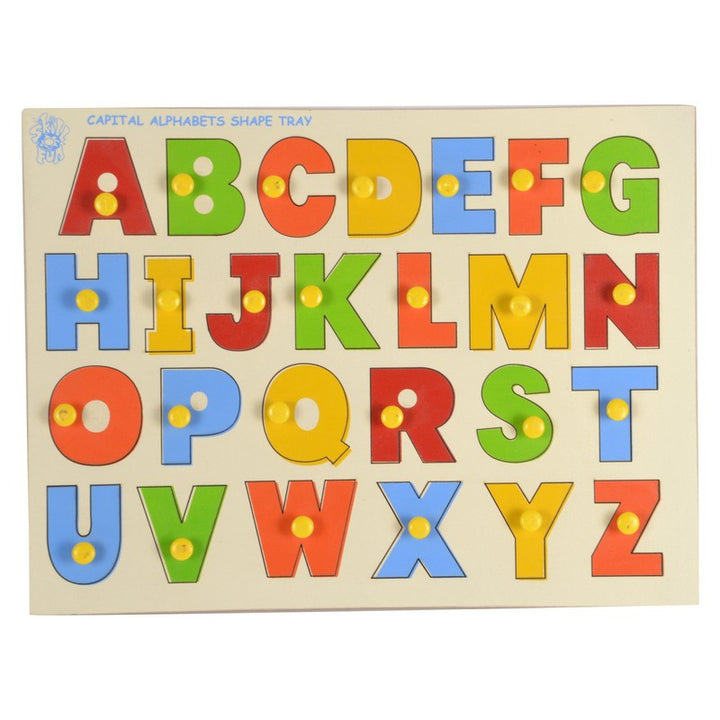 Capital Alphabet Shape Tray with Knob