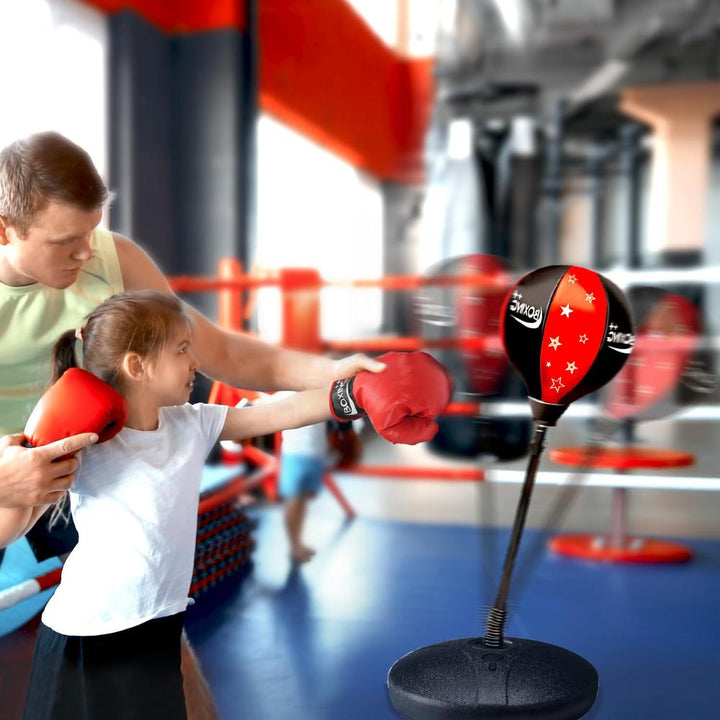 Big Boxing Bag Set with Gloves & Adujstable Stand | Sports Toy for Kids