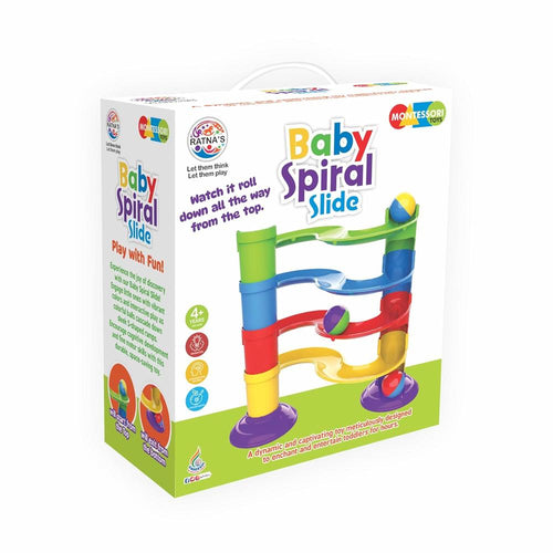 Ratnas Baby Spiral Slide – 4 | Level Ball Rolling Stacking Tower