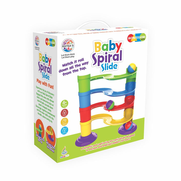 Ratnas Baby Spiral Slide – 4 | Level Ball Rolling Stacking Tower