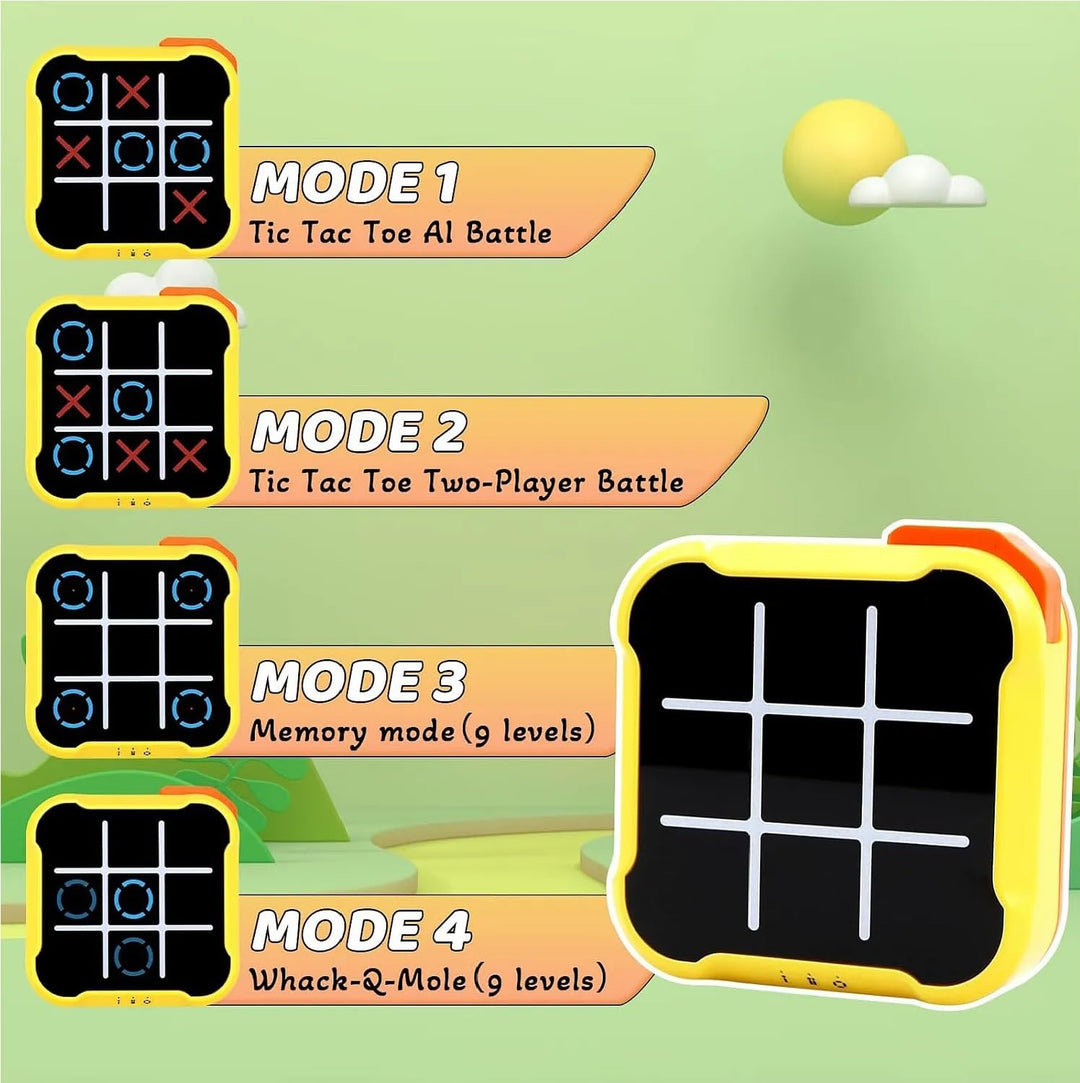 MUREN Tic Tac Toe 4-in-1 - Digital Game I Portable Handheld Puzzle Board Game