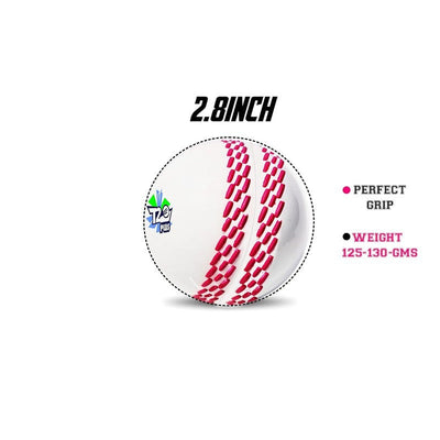 Jaspo T-20 Plus Practice Cricket Ball/Wind Balls (125-130 GMS) White | All age group - (Pack of 3)