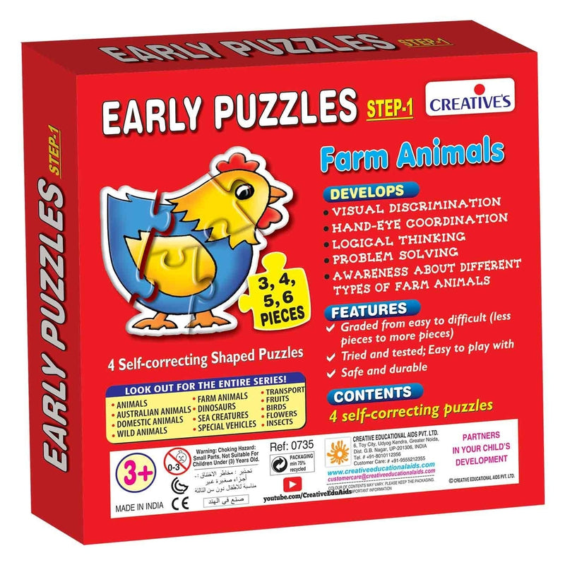 Early Puzzles Farms Animals (3-6 Years) - Main Image