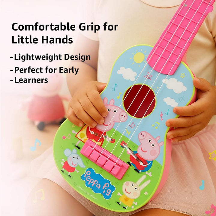 Pink Cartoon My First Guitar | Musical Toy Guitar for Kids | Fun Pretend Play Instrument