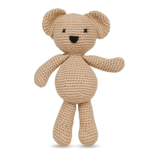 Little Ginnie Bear Crochet Soft Toy - Handmade & Washable Crochet Doll
