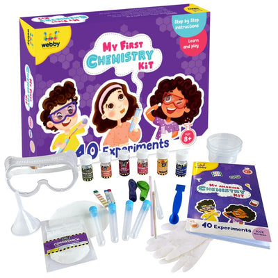 DIY Chemistry Kit with 40 Experiment, STEAM Learner, Educational & Learning Activity Toy Kit for Kids - Age 8+