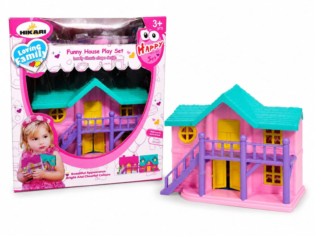 Lovely Funny Doll House Play Set with Furniture - Small (3-7 Years)
