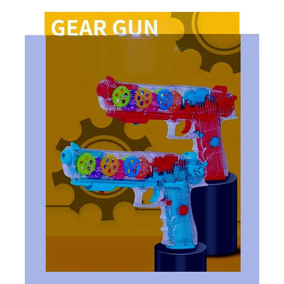 Transparent Gear Gun with Moving Gears, Music and Lights