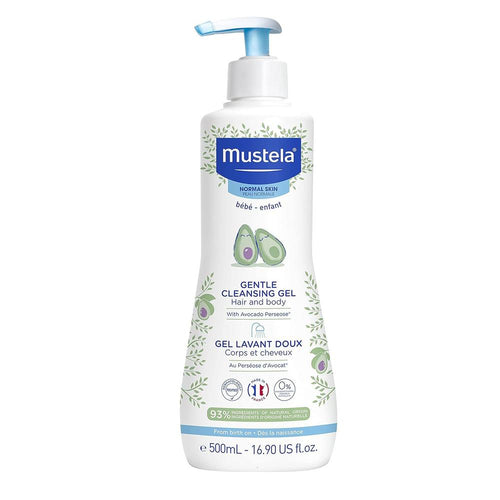 Mustela Gentle Cleansing Gel with Avocado - 500ml | Head to Toe Wash for Bath