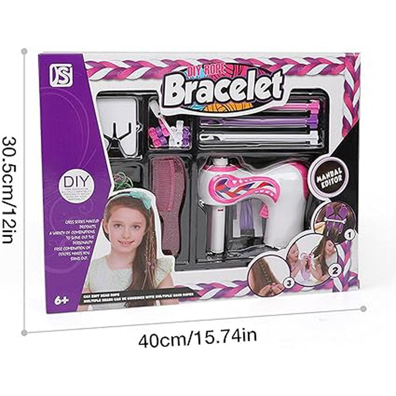 Realistic DIY Rope Hair Braider with Electronic Braiding Machine and Accessories | Pretend Play Set