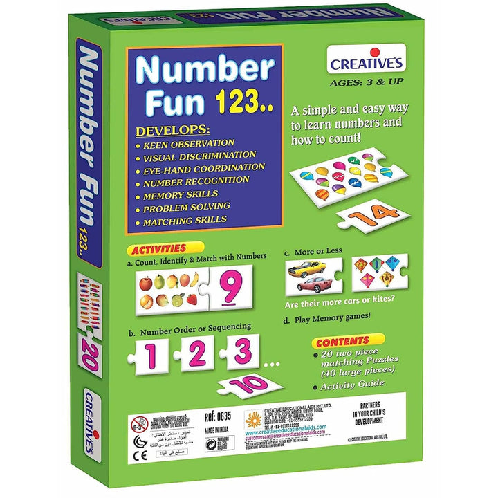 Number Fun 123 (20 Two Piece Matching Puzzles)