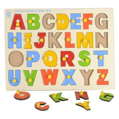 Capital Alphabet Shape Tray with Knob