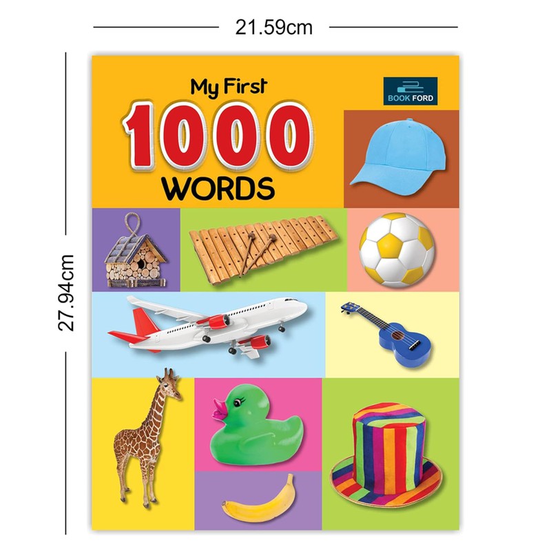 Learning Books for Kids (Set of 3) - My First 1000 Words, Young Minds Book of Multiplication Tables & Young Minds English Kid's Primer