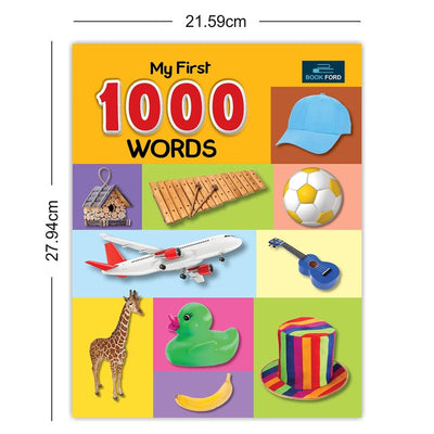 Learning Books for Kids (Set of 3) - My First 1000 Words, Young Minds Book of Multiplication Tables & Young Minds English Kid's Primer