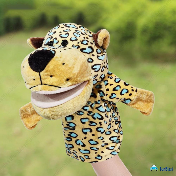 FunBlast Leopard Hand Puppet for Kids | Animal Puppet with Movable Mouth for Storytelling & Role Play