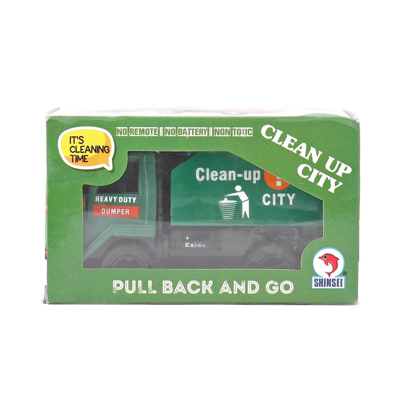 Clean Up City Truck Maintenance Free Pullback Spring Action Race Toy