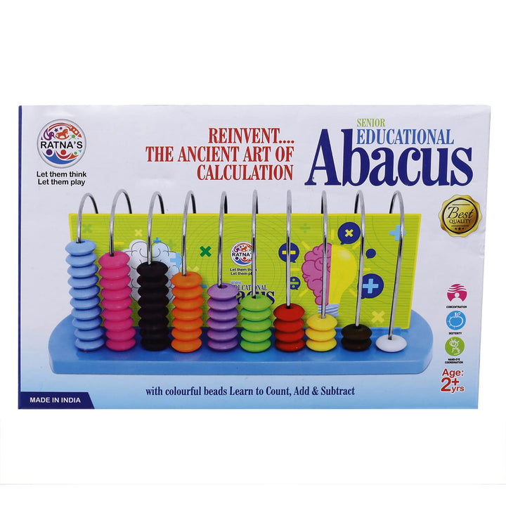 Ratna's Educational Abacus - Senior I Counting, Addition & Subtraction Learning Toy