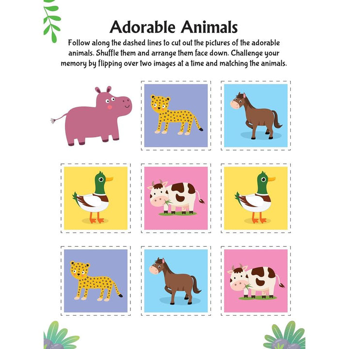 Dreamland Publications Animal Freinds Scissors Skills Activity Book with Child Safe Scissors, Games & Mask (4-7 Years)