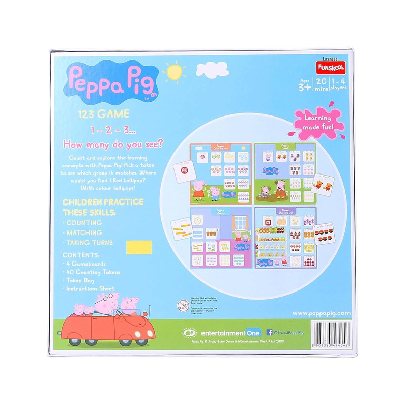 Original Funskool Peppa Pig 123 Board Game