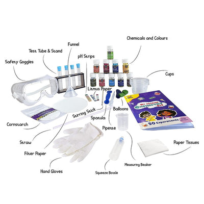 DIY Chemistry Kit with 50 Experiment, STEAM Learner, Educational & Learning Activity Toy Kit for Kids - Age 8+ (Large)