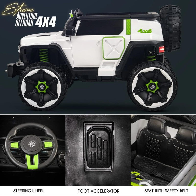 Battery Operated Ride-On Jeep for Kids with Music, Light & Rechargeable Battery | TUB1166 | COD Not Available