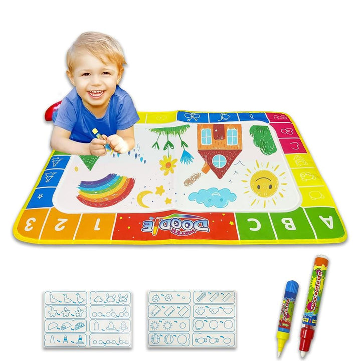 FunBlast Magic Water Drawing Mat with Rainbow Color Swatches | Aqua Magic Drawing Pad
