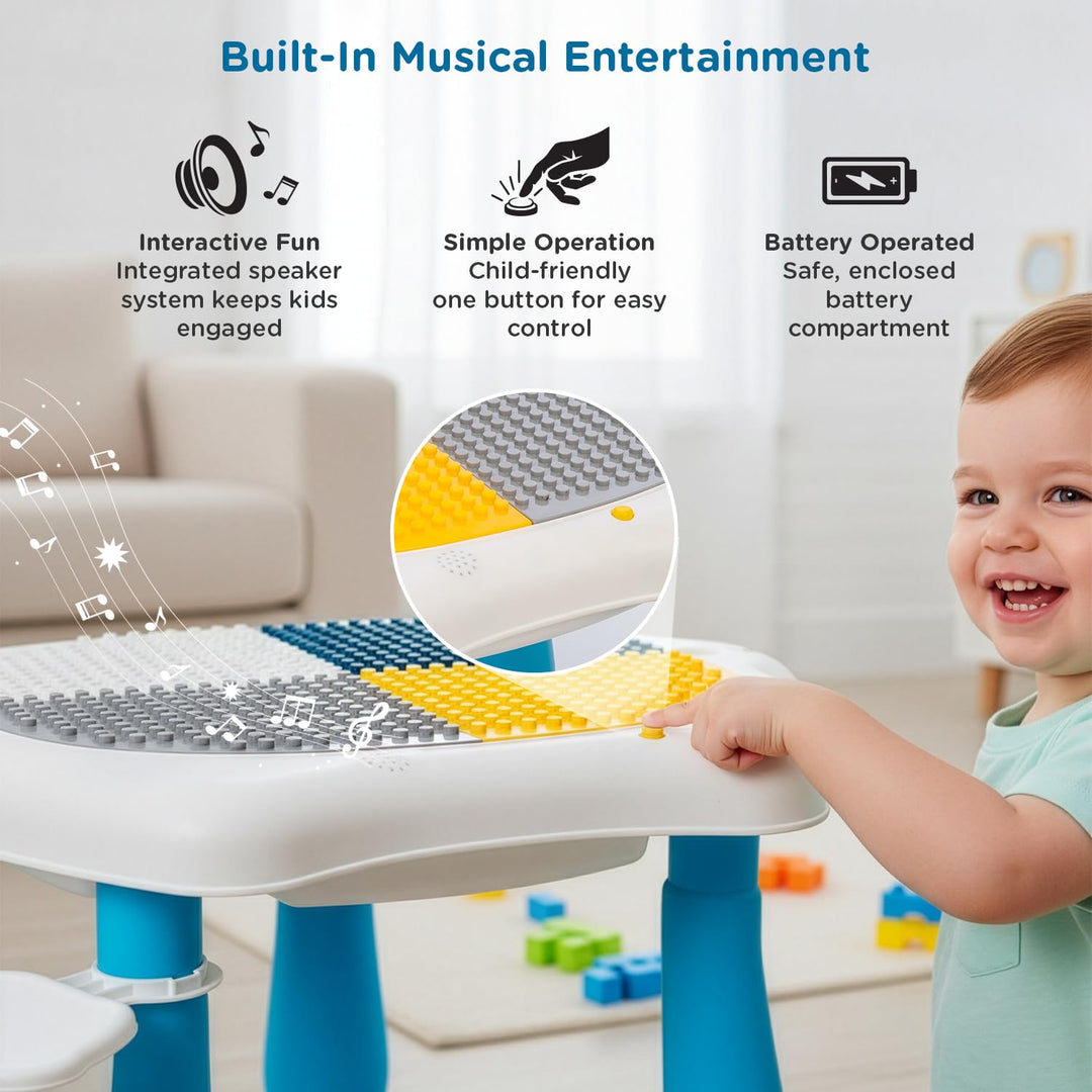 Mee Mee Busy Bench 5-in-1 Multifunctional Desk (Study Table) | 3-7 Years | Weight Capacity: 30kg