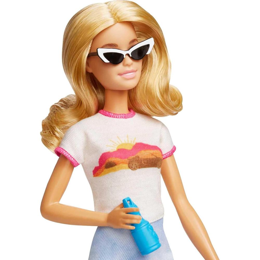 Mattel Original Licensed Barbie “Malibu” Travel Set | Barbie Doll with Puppy & 10+ Travel Accessories