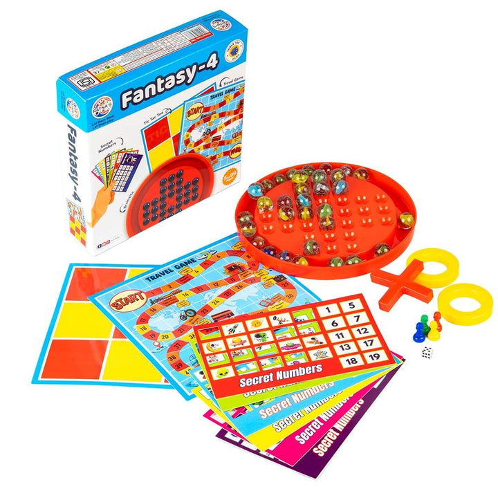 Ratna's Fantasy 4 - Board Game | 4-in-1 Board Game