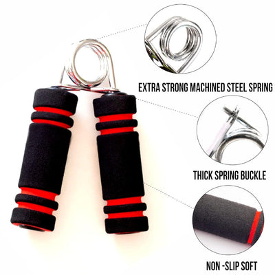 Gym Equipment Kit (Hand Gripper, Abs Wheel, Toning tube, Push up bar) | 18+ Years