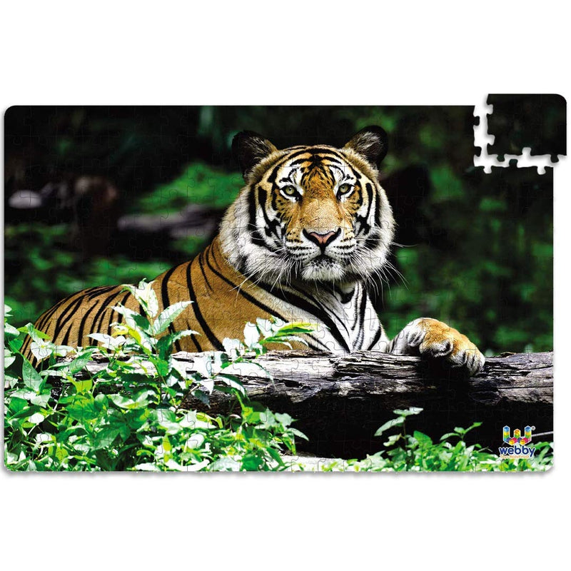 Indian Bengal Tiger Carboard Jigsaw Puzzle Set - 252 Pieces (6-8 Years)