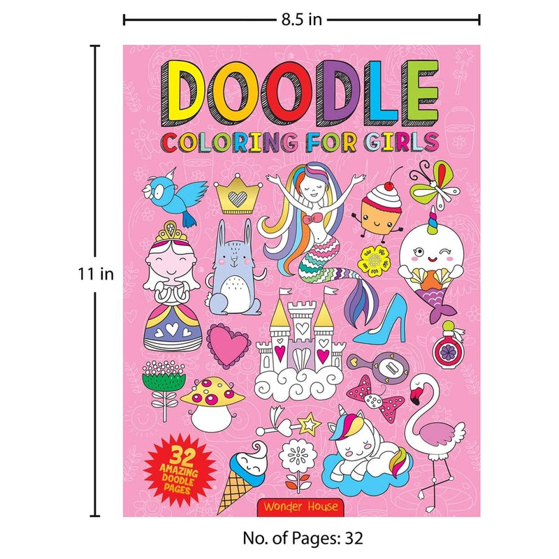 Doodle Coloring For Kids - Pink Edition [Paperback] Wonder House Books