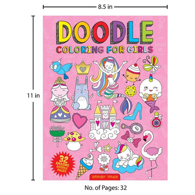 Doodle Coloring For Kids - Pink Edition [Paperback] Wonder House Books