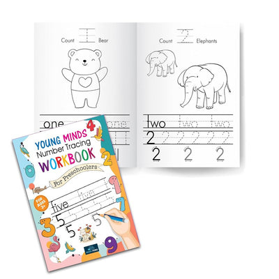 Young Minds Number Tracing Workbook For Kids