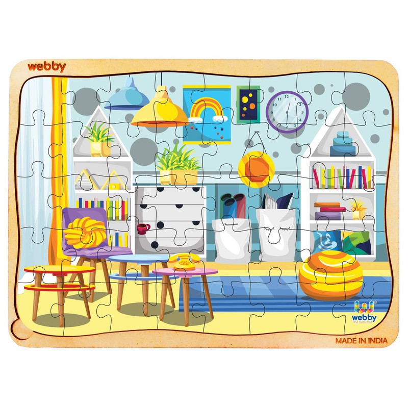 Kids Room Wooden Jigsaw Puzzle, 40pcs