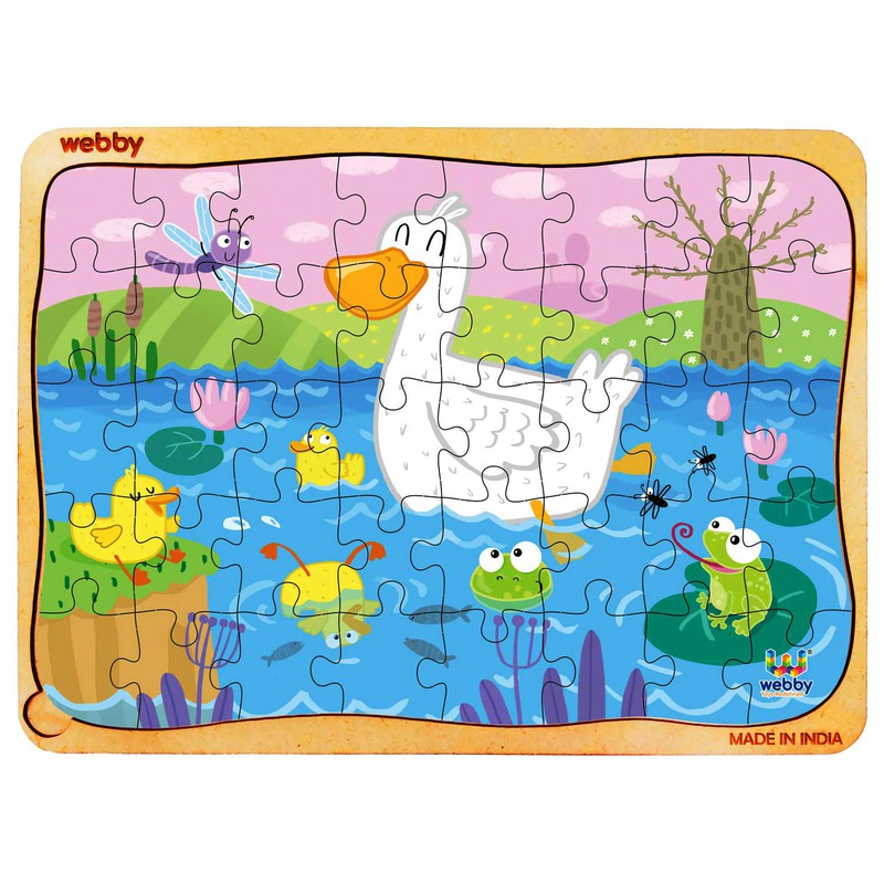 Funny Duck Wooden Jigsaw Puzzle, 40pcs