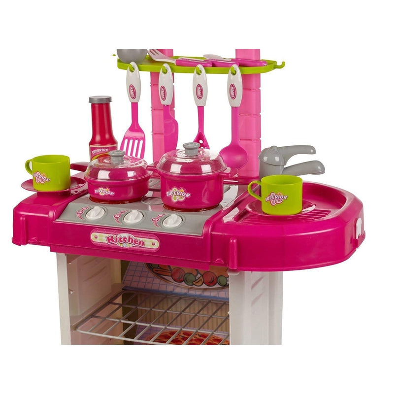 Luxury Battery Operated Kitchen Super Toy Set - Pink