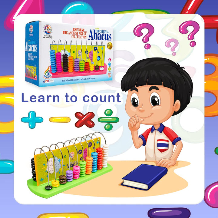 Ratna's Educational Abacus - Senior I Counting, Addition & Subtraction Learning Toy