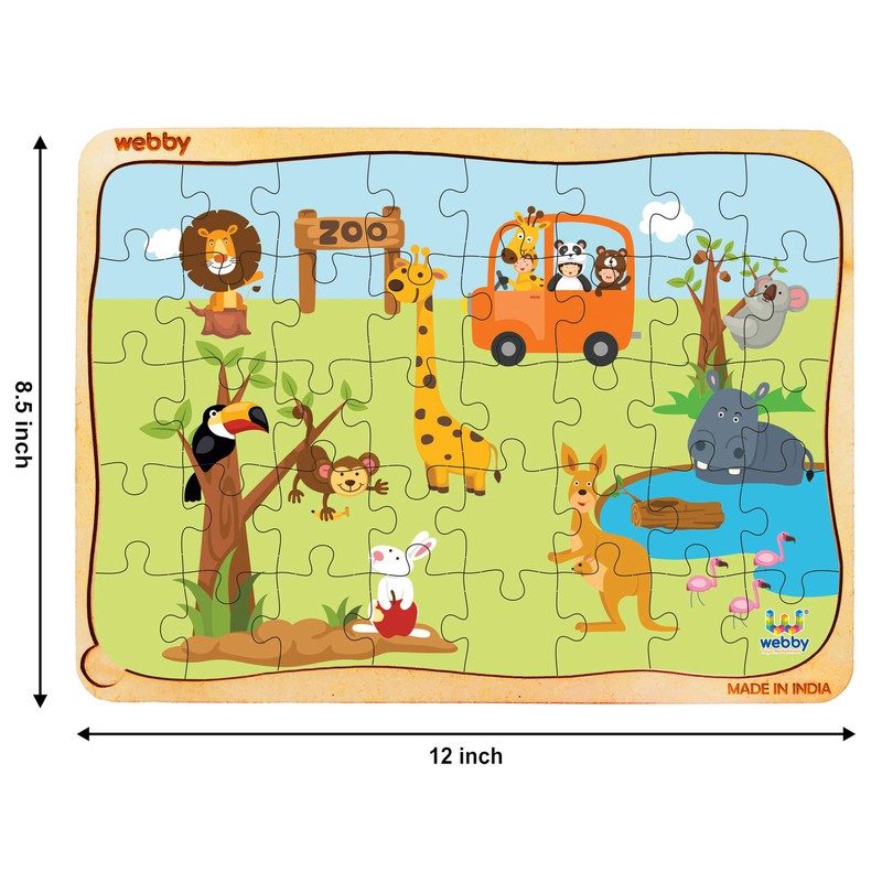 The Zoo Wooden Jigsaw Puzzle, 40pcs