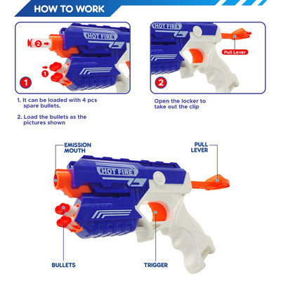 Blaze Storm Soft Bullet Blaster (Vt) (Toys Express)