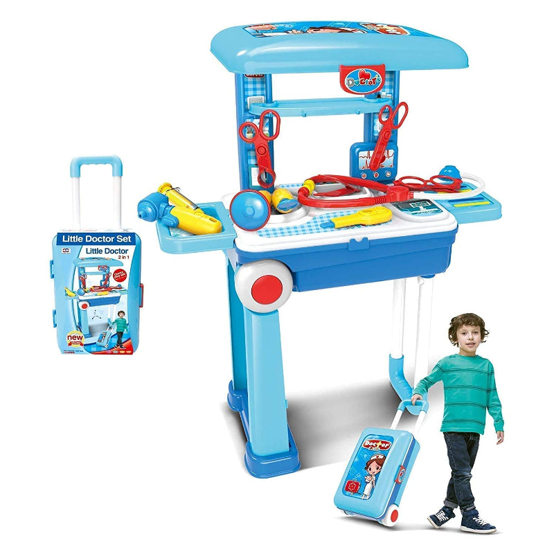 20 Pieces Little 2-In-1 Trolley Doctor Pretend Play Set (2-6 Years)
