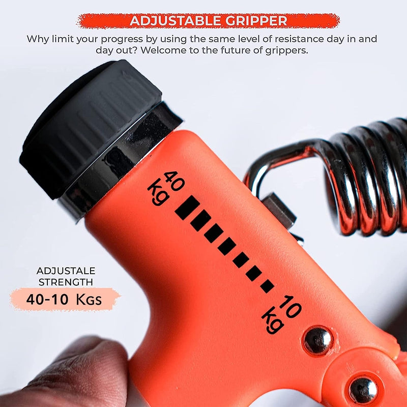 Fitfix Adjustable Hand Grip Strengthener | Equipment for Forearm Exercise