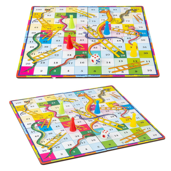 Ratna's Pocket Snakes & Ladders Travel Board Game I Portable Family Game